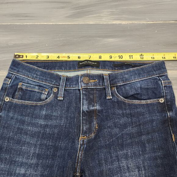 Banana Republic Skinny Jean Dark Wash Size 27 Mid Rise - Picture 6 of 8